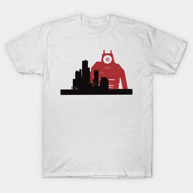 Giant robot attack T-Shirt by Nigh-designs